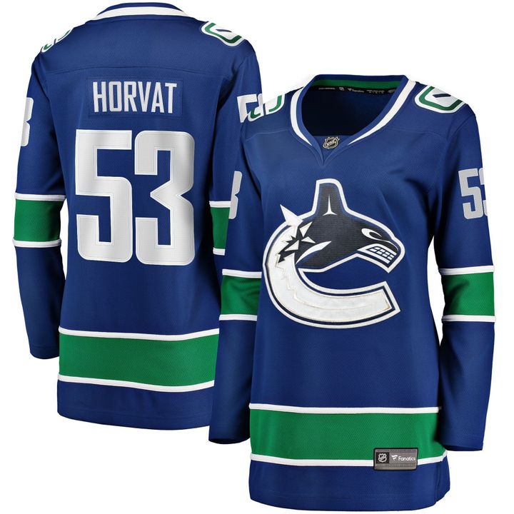 Womens Vancouver Canucks Bo Horvat Blue Home Jersey gift for Vancouver Canucks fans