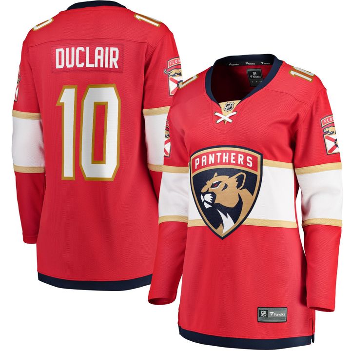 Womens Florida Panthers Anthony Duclair Red Player Jersey gift for Carolina Panthers fans