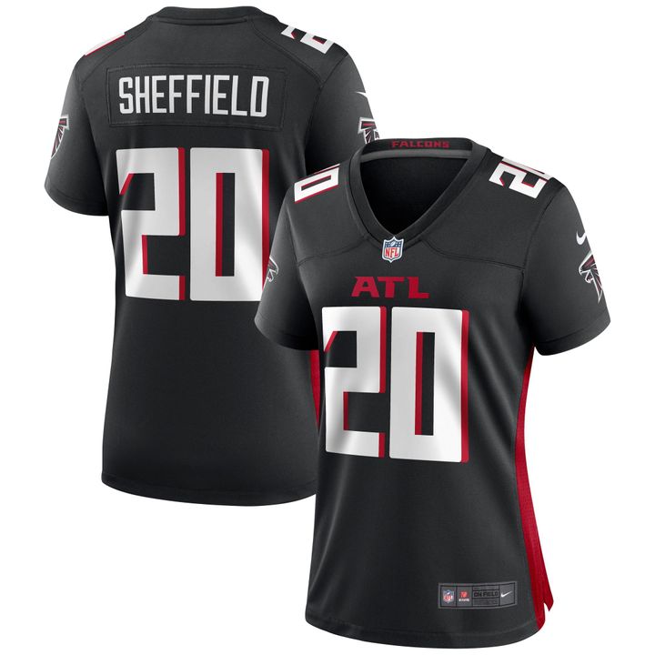 Womens Atlanta Falcons Kendall Sheffield Black Game Jersey Gift for Atlanta Falcons fans