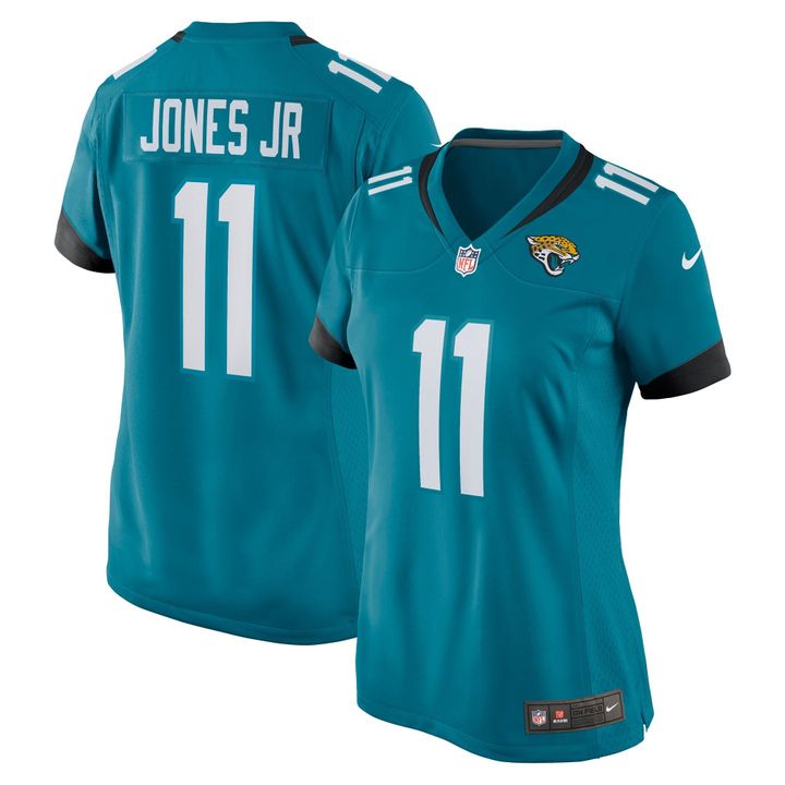 Womens Jacksonville Jaguars Marvin Jones Jr Teal Game Jersey Gift for Jacksonville Jaguars fans