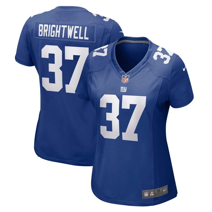 Womens New York Giants Gary Brightwell Royal Game Player Jersey Gift for New York Giants fans