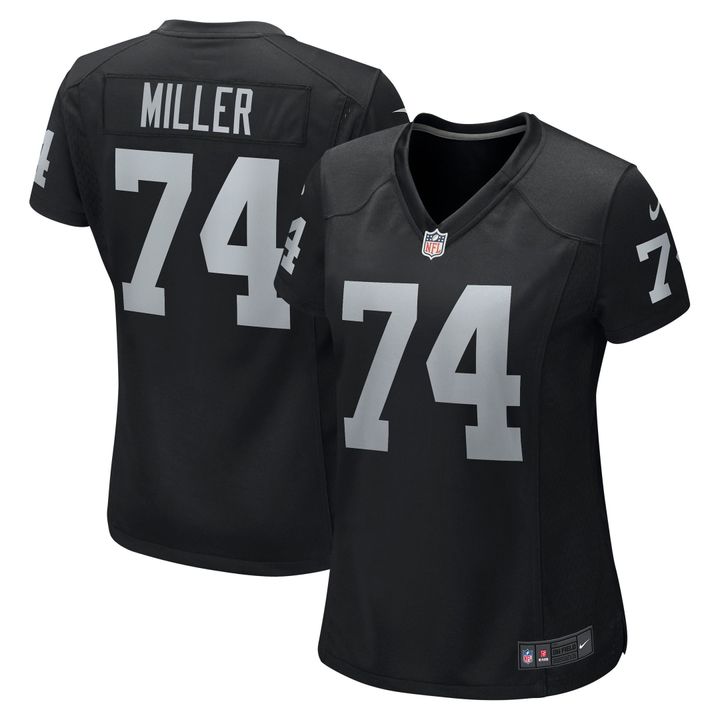 Womens Las Vegas Raiders Kolton Miller Black Game Jersey Gift for Las Vegas Raiders fans