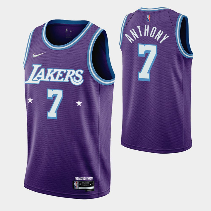 Los Angeles Lakers Carmelo Anthony 7 Nba 2021-22 City Edition Purple Jersey Gift For Lakers Fans