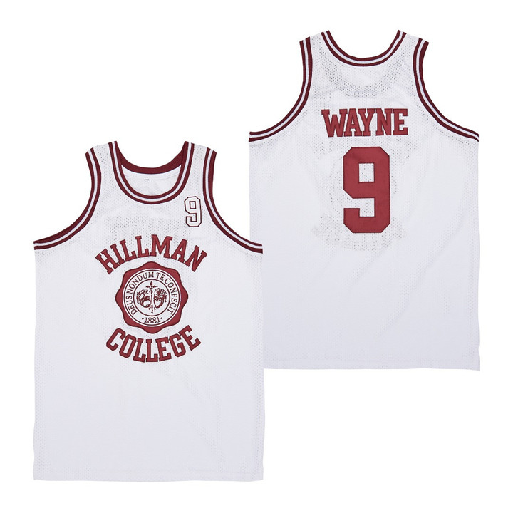 Hillman College Dwayne Wayne 9 White Basketball Jersey Gift For Hillman Fans Wayne Fans