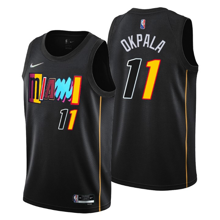 Miami Heat KZ Okpala 11 NBA Basketball Team City Edition Black Jersey Gift For Miami Fans