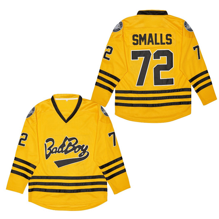 Bad Boy Biggie Smalls 72 The Notorious B.I.G. Basketball Gold Longsleeve Jersey Gift For Smalls Fans