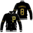 Pittsburgh Pirates Willie Stargell #8 MLB Great Player Baseball Team Logo Majestic Custom Black 2019 3D Designed Allover Gift For Pirates Fans