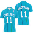 Charlotte Hornets Kenny Anderson #11 NBA Mitchell Ness Hardwood Classics Swingman Teal 2019 Jersey Style Gift For Hornets Fans
