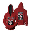 Chicago Bulls Michael Jordan #23 NBA Great Player Throwback Red Jersey Style Gift For Bulls Fans