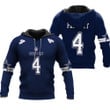 Dallas Cowboys Dak Prescott #4 Great Player NFL American Football Game Navy 2019 Jersey Style Gift For Cowboys Fans