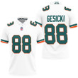 Miami Dolphins Mike Gesicki #88 NFL American Football White 2019 Alternate Game 3D Designed Allover Custom Gift For Dolphins Fans