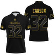Seattle Seahawks Chris Carson #32 NFL American Football Team Black Golden Edition 3D Designed Allover Gift For Seattle Fans