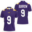 Lsu Tigers And Lady Tigers Lsu Tigers Joe Burrow #9 College University Football Purple 3D Designed Allover Gift For Lsu Fans