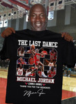 Michael jordan the last dance 23 thank for memories signed for fan t-shirt