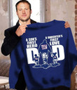 New york giants a son's first hero a daughter's first love dad father's day gift sweater