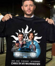 Supernatural tv series 2005 2020 carry on my wayward son actors signature for fan t shirt