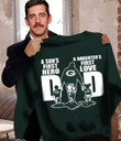 Green bay packers a son's first hero daughter's first love dad father's day sweater