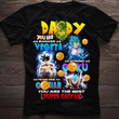 Daddy you are as badas as vegeta strong as goku you are best super saiyan father's day gift dragon ball t-shirt