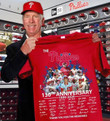 The philadelphia phillies 130th anniversary legends signatures for fan t-shirt