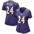 Womens Baltimore Ravens Marcus Peters Purple Game Jersey Gift for Baltimore Ravens fans