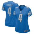 Womens Detroit Lions Austin Seibert Blue Game Player Jersey Gift for Detroit Lions fans