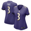 Womens Baltimore Ravens LJ Fort Purple Game Player Jersey Gift for Baltimore Ravens fans