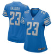 Womens Detroit Lions Jeff Okudah Blue Player Game Jersey Gift for Detroit Lions fans