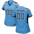 Womens Light Blue Tennessee Titans Alternate Custom Game Jersey Gift for Tennessee Titans fans