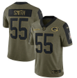 Green Bay Packers Za'Darius Smith 55 NFL Olive 2021 Salute To Service Player Jersey For Packers Fans