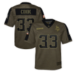 Minnesota Vikings Dalvin Cook 33 NFL Olive 2021 Salute To Service Game Men Jersey For Vikings Fans