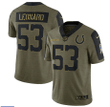 Colts Darius Leonard 53 NFL Olive 2021 Salute To Service Player Men Jersey For Colts Lovers