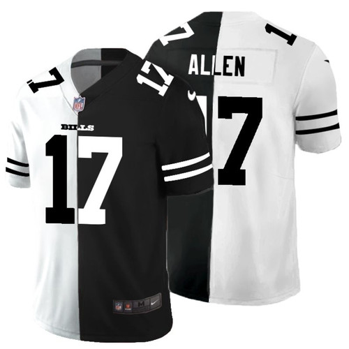 Buffalo Bills Josh Allen #17 NFL 2020 Black and White Jersey