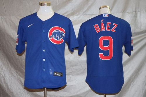 Chicago Cubs Javier Baez #9 2020 MLB Blue Jersey
