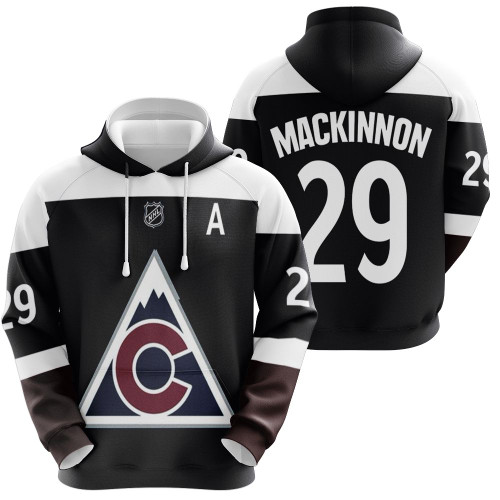 Colorado Avalanche Nathan Mackinnon #29 NFL Ice Hockey Logo Team 2020 Navy Jersey 3D Designed Allover Custom Gift For Avalanche Fans Hoodie