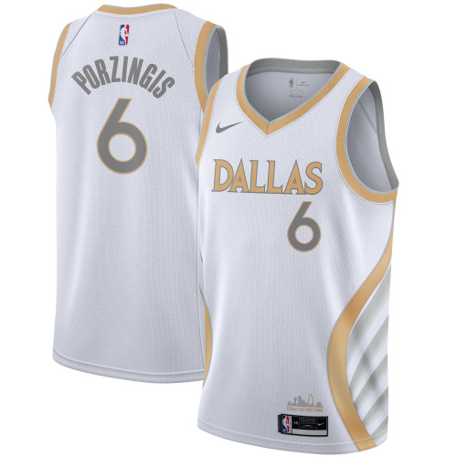 Kristaps Porzingis Dallas Mavericks 2020/21 Player White City Edition Jersey gift for Dallas Mavericks fans
