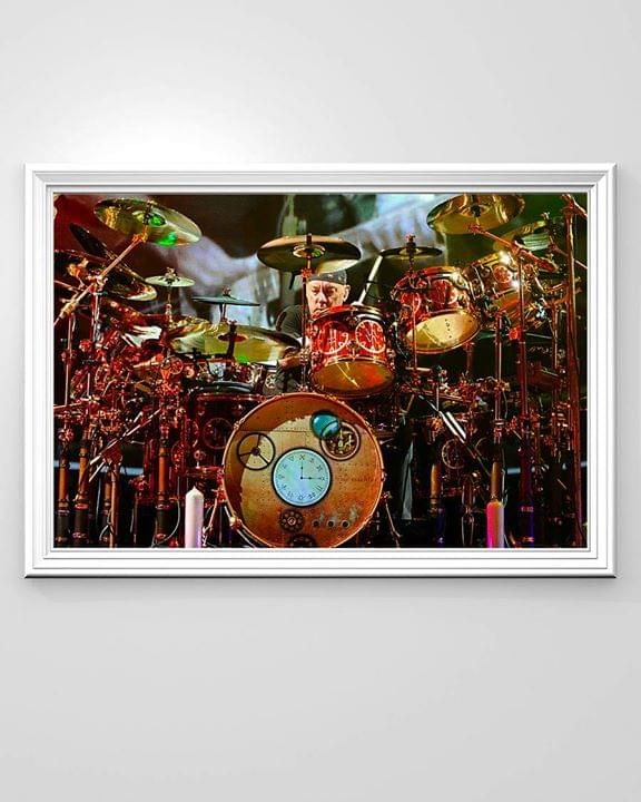 Neil Peart time machine drum kit for fan poster canvas
