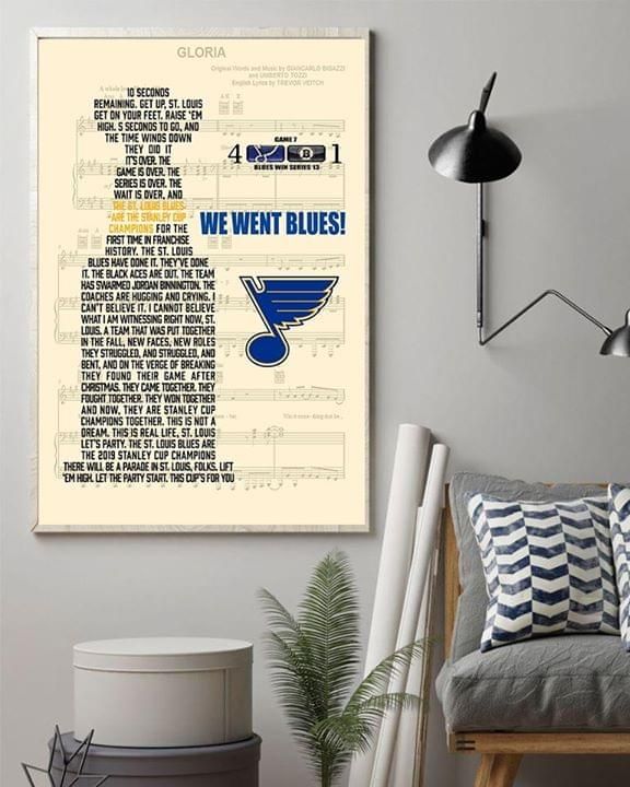 St Louis Blues Gloria Songs Music For Fan Poster