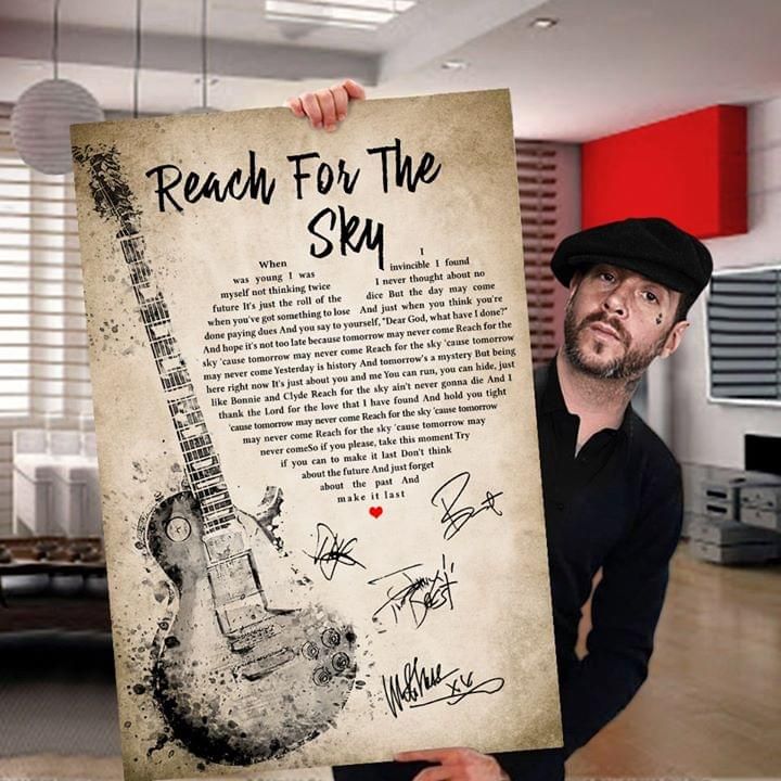 Social distortion reach for the sky lyrics heart typography signature for fan poster canvas