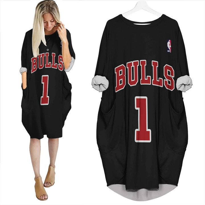 Chicago Bulls Derrick Rose #1 NBA Great Player Throwback Black Jersey Style Gift For Bulls Fans 2