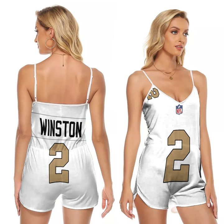 New Orleans Saints Jameis Winston #2 NFL American Football Team Logo Color Rush Custom 3D Designed Allover Gift For Saints Fans