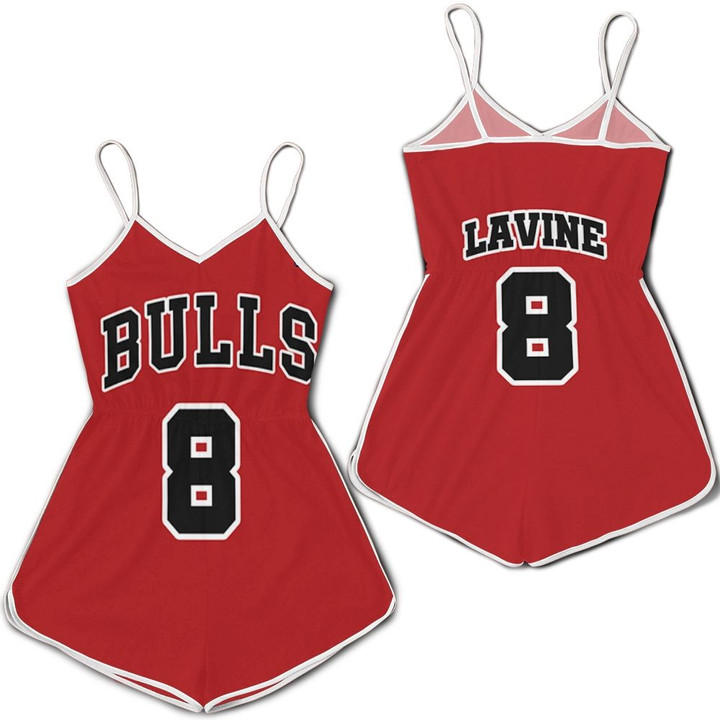 Chicago Bulls Zach LaVine #8 NBA Great Player Throwback Red Jersey Style Gift For Bulls Fans