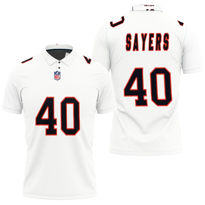 Chicago Bears Gale Sayers #40 Great Player NFL American Football Team Custom Game White 3D Designed Allover Gift For Bears Fans