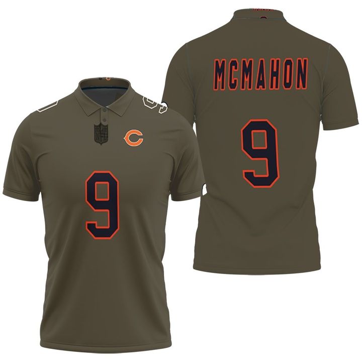 Chicago Bears Jim McMahon #9 Great Player NFL Salute To Service Retired Player Limited Olive Jersey Style Gift For Bears Fans