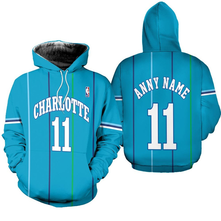 Charlotte Hornets NBA Basketball Team Logo Hardwood Classics Teal 2019 Jersey Style Custom Gift For Hornets Fans