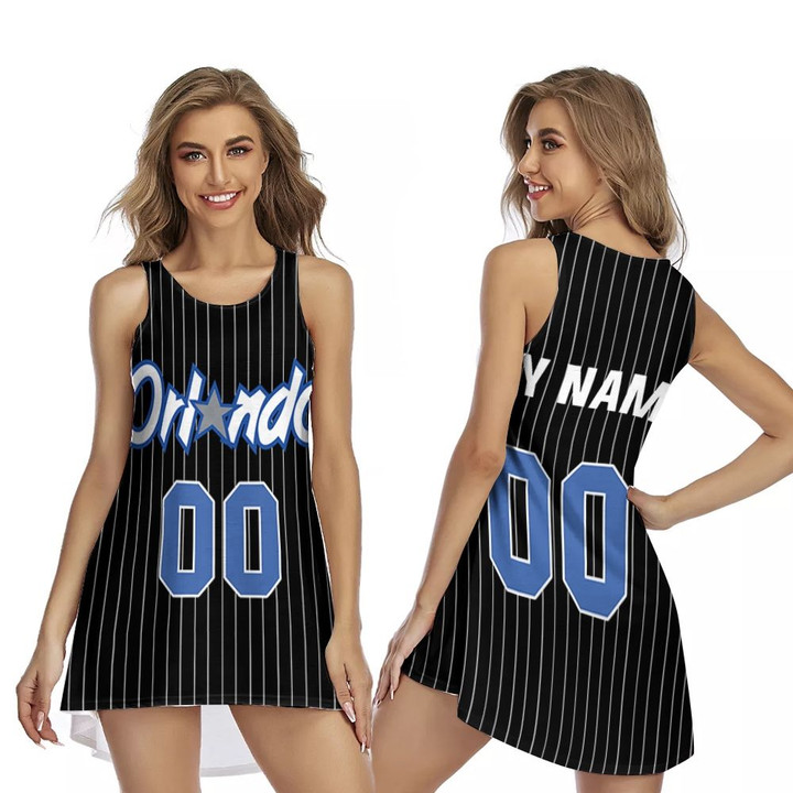 Orlando Magic NBA Basketball Team Logo Hardwood Classics Swingman Black 2019 3D Designed Allover Custom Gift For Orlando Fans
