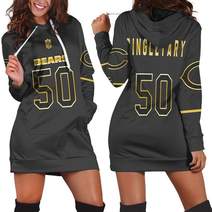 Chicago Bears Mike Singletary #50 Great Player NFL Black Golden Edition Vapor Limited Jersey Style Custom Gift For Bears Fans