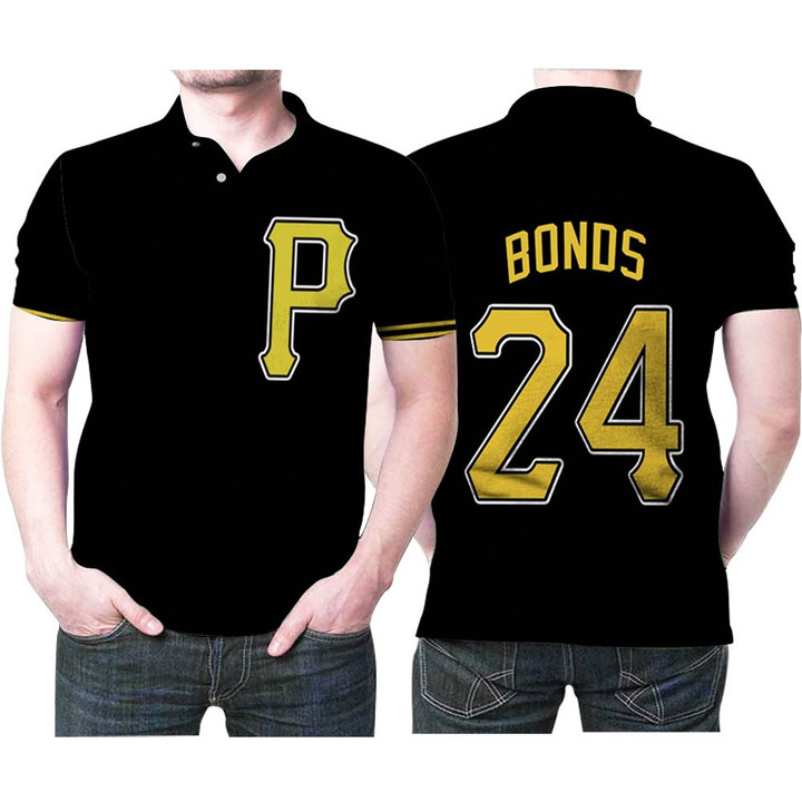 Pittsburgh Pirates Barry Bonds #24 MLB Great Player Baseball Team Logo Majestic Custom Black 2019 3D Designed Allover Gift For Pirates Fans