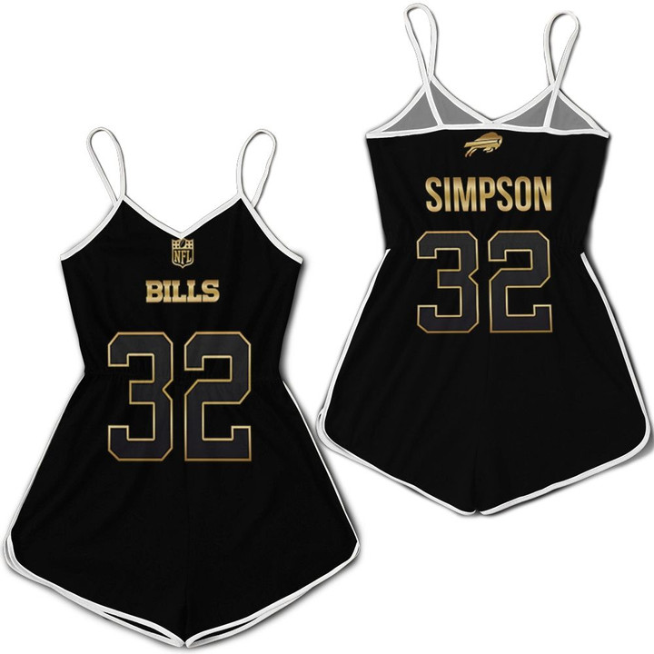 Buffalo Bills O. J. Simpson #32 Great Player NFL Black Golden Edition Vapor Limited Jersey Style Gift For Bills Fans