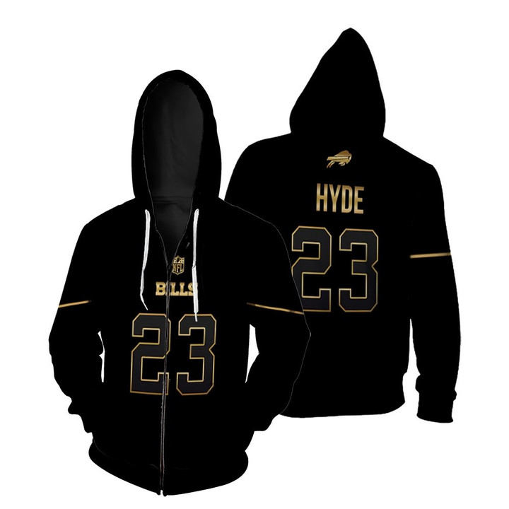 Buffalo Bills Micah Hyde #23 Great Player NFL Black Golden Edition Vapor Limited Jersey Style Gift For Bills Fans
