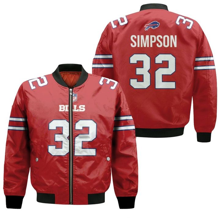 Buffalo Bills O. J. Simpson #32 Great Player NFL American Football Red Color Rush Jersey Style Gift For Bills Fans